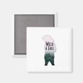 Wild & Free Magnet (Vorderseite/Rückseite)