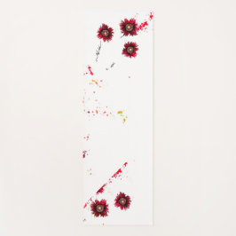 Wild Free Spirited red Mohn and paint Spritzer Yogamatte