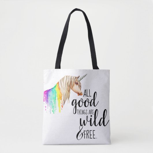 Wild & Free Unicorn Tasche (Vorderseite)