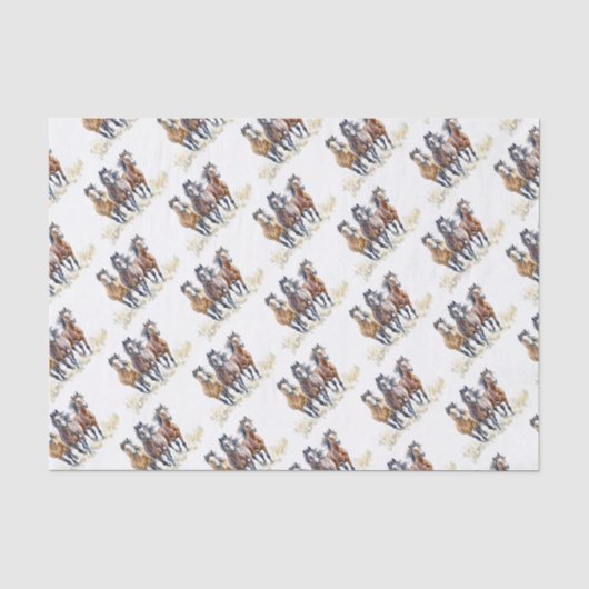 Wild & Free Western Mustangs Seidenpapier (Vorderseite)
