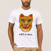 Wild & frei lachend Jaguar Watercolor T - Shirt
