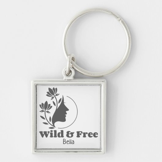 Wild & frei - Personalisierter Scheidungsfall Sing Schlüsselanhänger (Vorne)