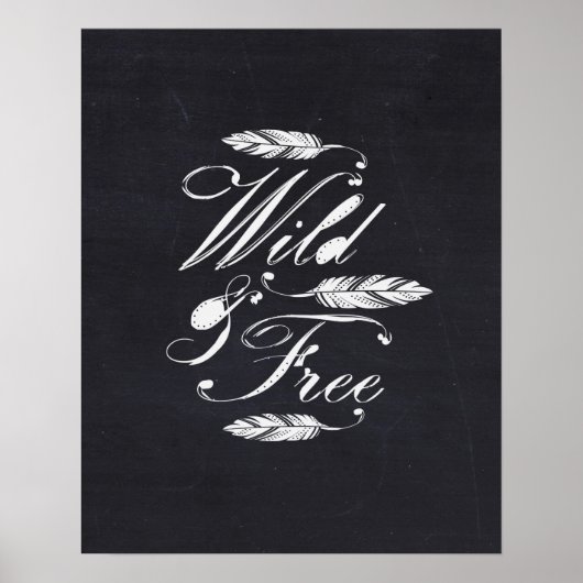 Wild & frei/weiß-schwarz poster (Vorne)