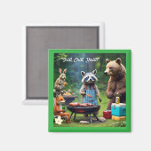 "Wild Friends BBQ Co." Magnet (Vorderseite/Rückseite)
