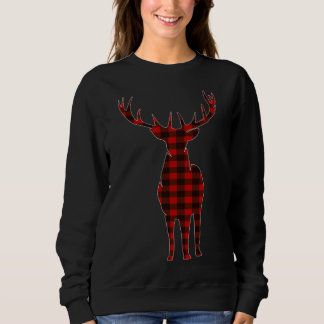 Wild Frohe Weihnachts Buffalo Kariert Hunte Sweatshirt