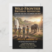 Wild Frontier Birthday Party Einladung (Vorderseite)