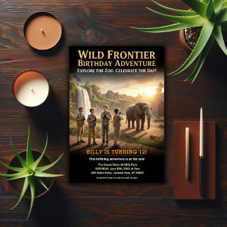 Wild Frontier Birthday Party Einladung