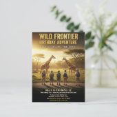 Wild Frontier Zoo Geburtstagsfeier Postkarte (Stehend Vorderseite)