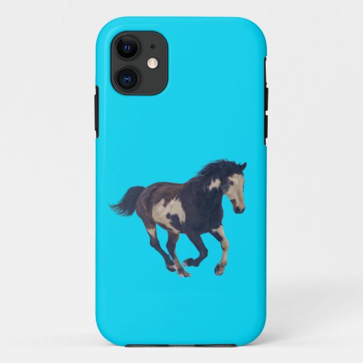 Wild Galloping Pinto American Paint Horse Case-Mate iPhone Hülle (Rückseite)