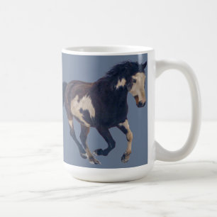 Wild Galloping Pinto American Paint Horse Kaffeetasse