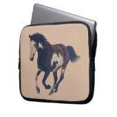 Wild Galloping Pinto American Paint Horse Laptopschutzhülle (Vorderseite Links)