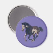 Wild Galloping Pinto American Paint Horse Magnet (Vorderseite/Rückseite)