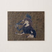 Wild Galloping Pinto American Paint Horse Puzzle (Horizontal)