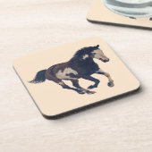 Wild Galloping Pinto American Paint Horse Untersetzer (Linke Seite)