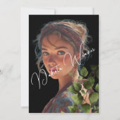 Wild Garden Blätter Brautparty Einladung (Rückseite)