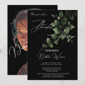 Wild Garden Blätter Brautparty Einladung (Vorne/Hinten)