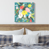 Wild-Garden-Blume Leinwanddruck (Insitu (Schlafzimmer))
