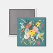 Wild-Garden-Blume Magnet (Vorderseite/Rückseite)