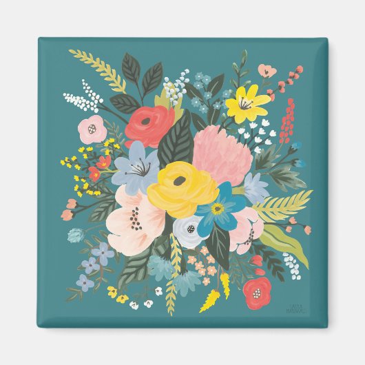 Wild-Garden-Blume Magnet (Vorne)