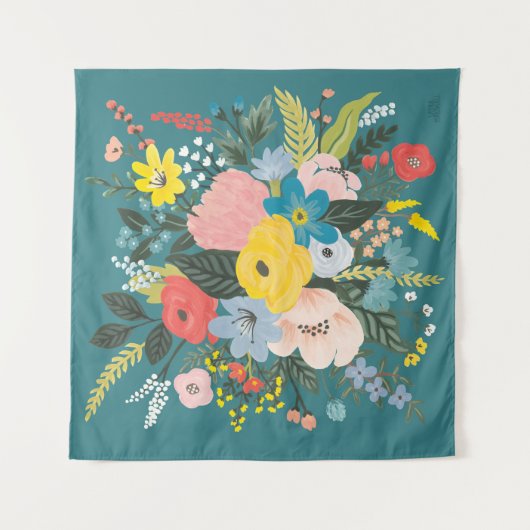 Wild-Garden-Blume Wandteppich (Vorderseite)