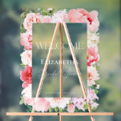 Wild Garden Brautparty Willkommen Akryllisches Zei Acrylschild (Neutral)