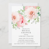 Wild Garden Dahlia Bouquet Brautparty Wedding Einladung (Vorderseite)