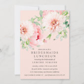 Wild Garden Dahlia Bouquet Bridesmaids Einladung (Vorderseite)