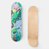 Wild Garden | Eclectic Contemporary Boho Jungle Skateboard (Vorderseite)