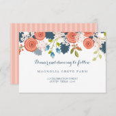 Wild Garden Floral Wedding Card Begleitkarte (Vorne/Hinten)