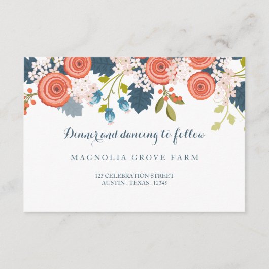 Wild Garden Floral Wedding Card Begleitkarte (Vorderseite)