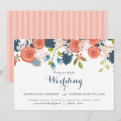 Wild Garden Floral Wedding Einladung (Vorne/Hinten)