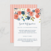 Wild Garden Floral Wedding Guest Info Insert Card (Vorne/Hinten)