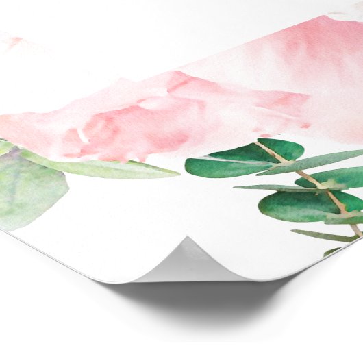 Wild Garden Frame Brautparty Begrüßungszeichen Poster (Ecke)