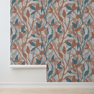 Wild Garden Mist Botanical Layers of Earth Foliage Tapete