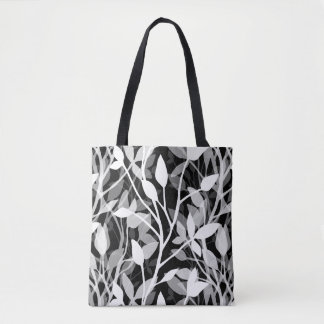Wild Garden Mist Botanical Layers of White Foliage Tasche