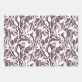 Wild Garden Mist Elegant Botanical Foliage Layers Geschenkpapier Set (Vorderseite)