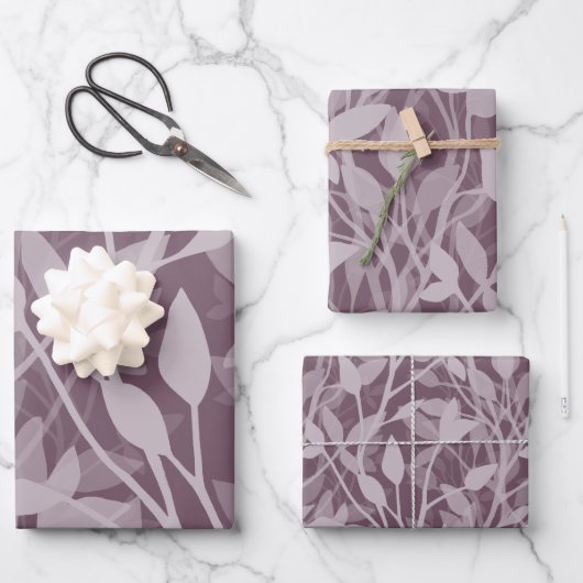 Wild Garden Mist Soft Botanical Foliage Geschenkpapier Set (Vorderseite)