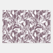 Wild Garden Mist white botanical foliage plum Geschenkpapier Set (Vorderseite 2)