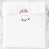 Wild Garden Wedding Personalisiert Danke Runder Aufkleber (Tasche)