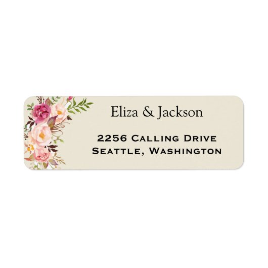 Wild Garden Wedding Return Address Label (Vorne)