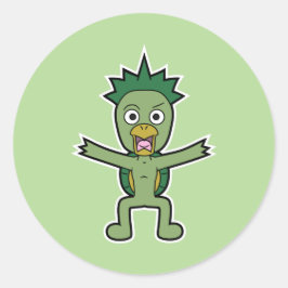 Wild Gawappa - Japanisch Kappa Yokai Monster Runder Aufkleber