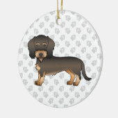 Wild gebackene Dackel, geflochten Keramik Ornament (Links)