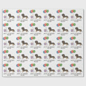 Wild gebackene Dackel Hund - Geburtstag Geschenkpapier (Flach)