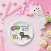 Wild gebackene Dackel Hund - Geburtstag Pappteller (Party)