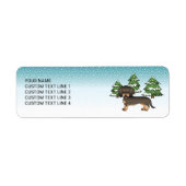 Wild gebackene Dackel mit Harthaar, Hund Winterwal (Vorne)