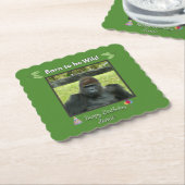 Wild geborener Gorilla-Geburtstag Untersetzer (angewinkelt)