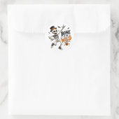 Wild Geborenes Skelett Runder Aufkleber (Tasche)