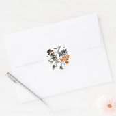 Wild Geborenes Skelett Runder Aufkleber (Umschlag)