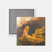 "Wild Geese" von Maxfield Parrish Magnet (Vorderseite/Rückseite)