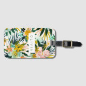 WILD GEFÜHL Tropischen Hibiskus Floral Custom Gepäckanhänger (Vorderseite (Horizontal))